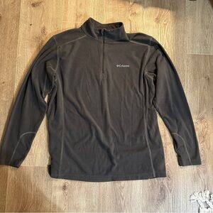Columbia Men’s Long Sleeve Fleece Quarter Zip Sweater in Brown Size XL